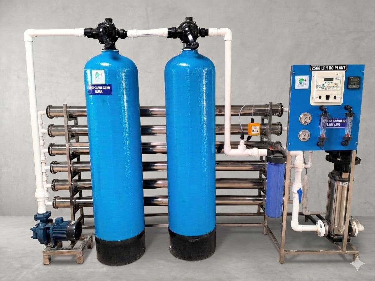 Massive 2500 LPH RO plant system for large scale industrial and agricultural water purification