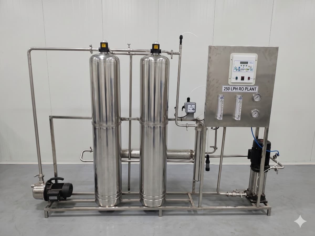 250 LPH commercial RO plant system for office school clinic and small business use