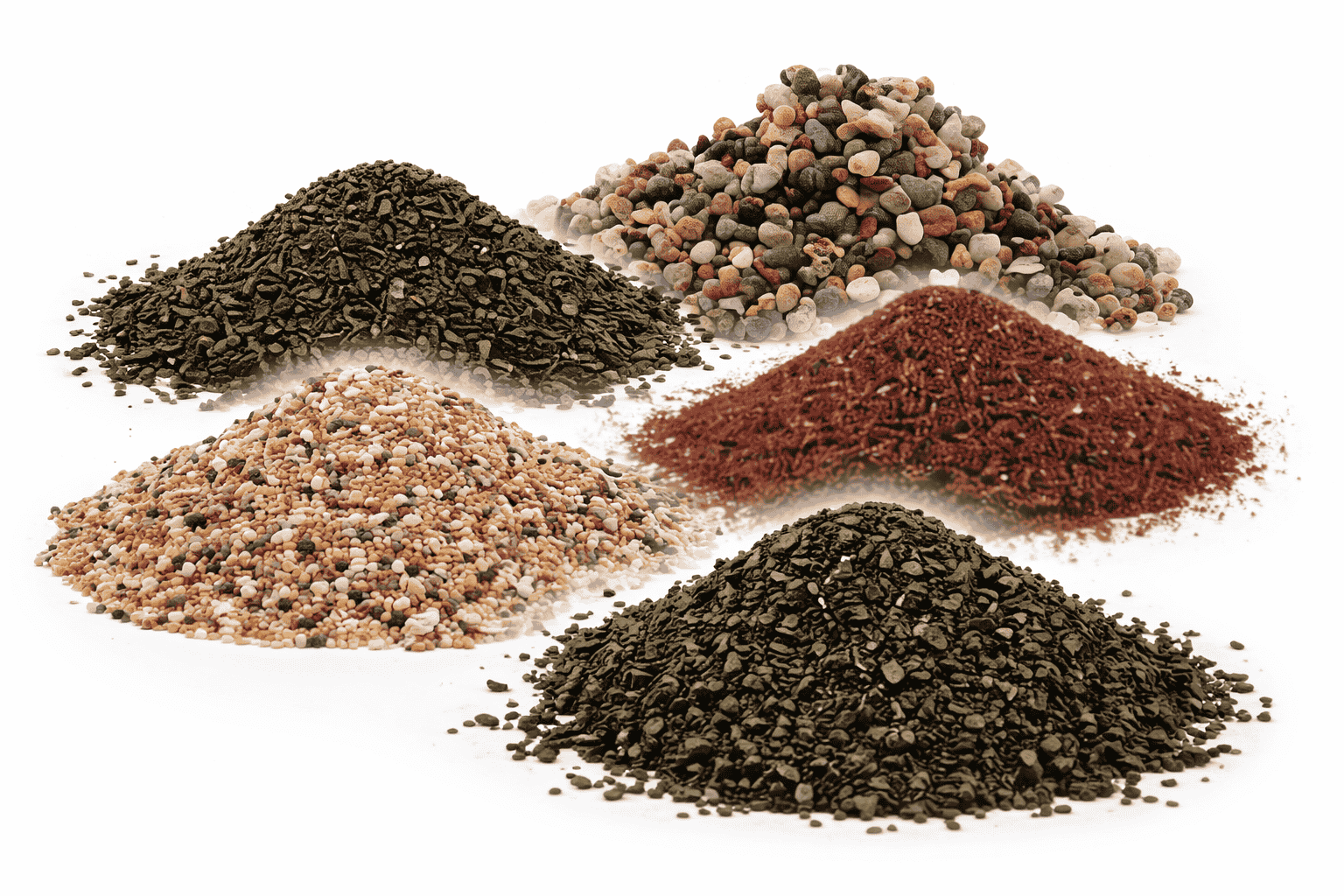 Activated Carbon Granules and Graded Filter Sand